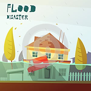 Flood Disaster Illustration