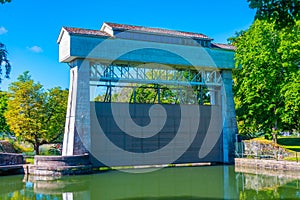 Flood gate at gota alv river in Swedish town Trollhattan