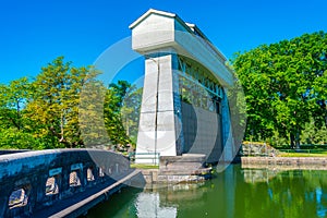 Flood gate at gota alv river in Swedish town Trollhattan