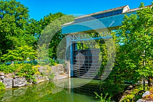 Flood gate at gota alv river in Swedish town Trollhattan