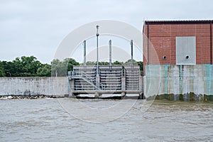 Flood Gate on Orleans Avenue outfall canal in New Orleans photo