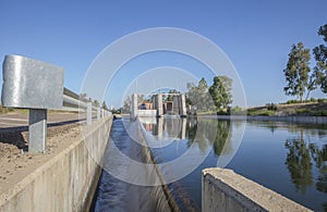 Flood gates control station of Irrigation canal