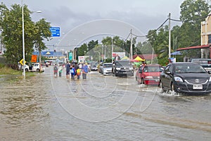 Flood at Malaysia - Thai Border