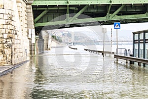 Flood under the Freedom Bridge