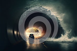 Flood under Tunnel