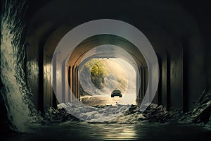 Flood under Tunnel