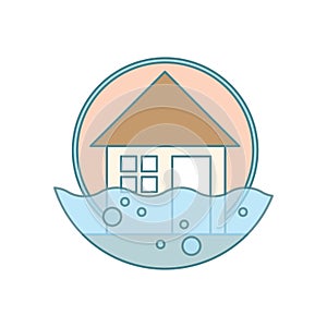 Flood. Vector illustration decorative design