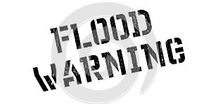 Flood Warning rubber stamp