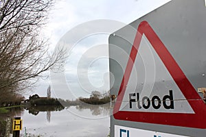 Flood Sign Warning by Flood photo