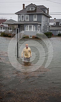 Flood Water in Street Hurricane Sandy