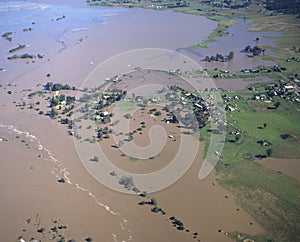 Flood waters from the Hawkesbury river