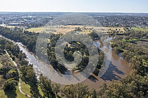 Flood waters on the Macquarie river