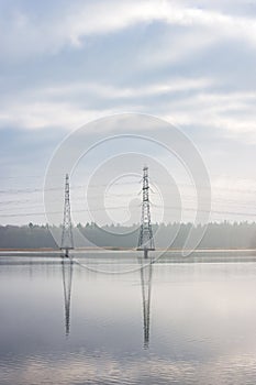 Flooded area of IJssel valley The Netherlands