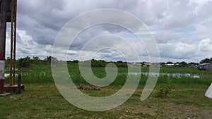 Flooded area during the rainy season along the Amazon River in the Amazonia Rain Forest South America