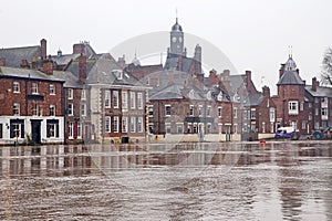 Flooded buildings