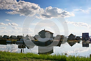 Flooded buildings