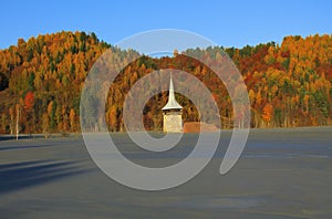 Flooded church in Rosia Montana