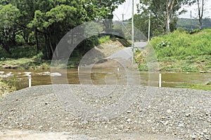 Flooded creek after deluge