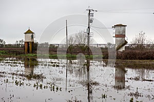Flooded Cultivation Field After Heavy Rain