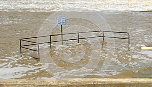 Flooded dock