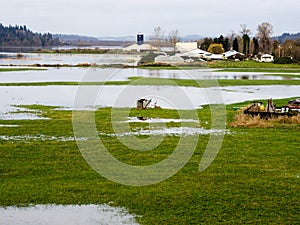 Flooded farmlands
