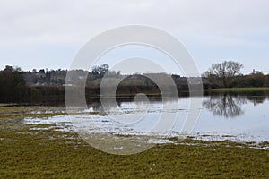 Flooded field in Herefordshire