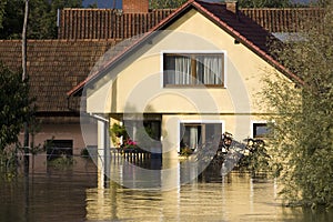 Flooded house photo