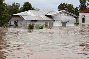 Flooded Insurance House