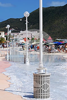 Flooded Philipsburg Beach