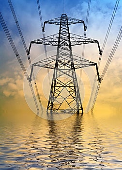 Flooded pylon