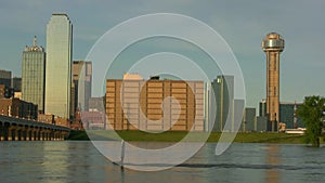 Flooded River And Stop Sign