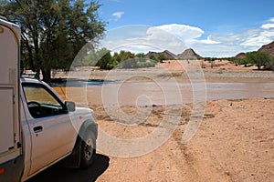 Flooded Road. Namibia