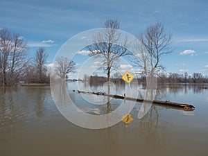 Flooded roadway