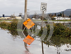 Flooded roadway