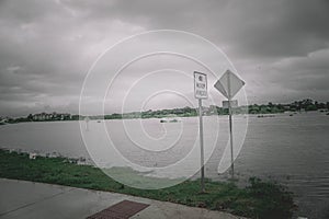 Flooded streets during Hurricane Harvey