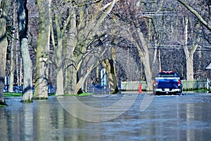 Flooded Suburb Street