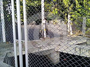 Floodgate of drainage ditch.