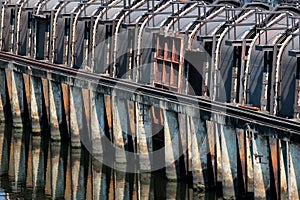 Floodgate at a hydroelectrical power station