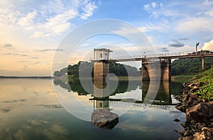 The floodgates of the dam photo