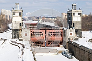 Floodgates on the Moscow canal photo