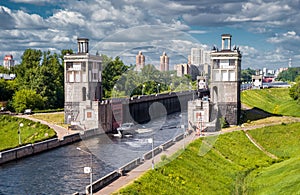 Floodgates on the Moscow canal photo