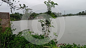 Flooding area an Indian village