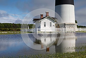 Flooding at Bodie Island Lighthouse North Carolina