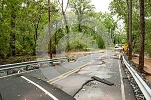 Flooding Causes Road Washout photo