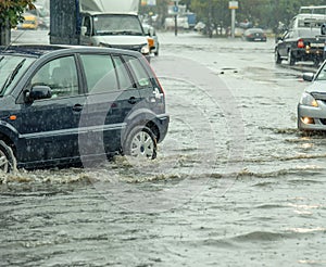 Flooding in the city