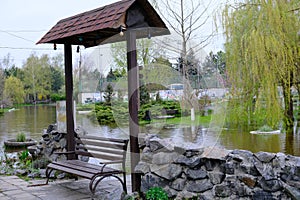 flooding of a city in Ukraine, a rise in the level in rivers, reservoirs or groundwater.