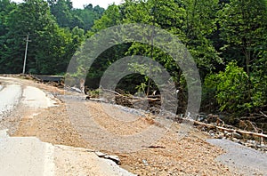 Flooding debris