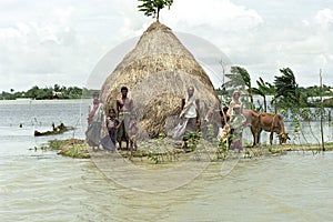 Flooding in the delta Bangladesh, climate changes