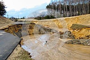 Flooding and destruction photo