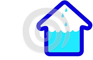 Flooding House Home Icon
